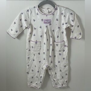 Carters onesie with purple bunny print